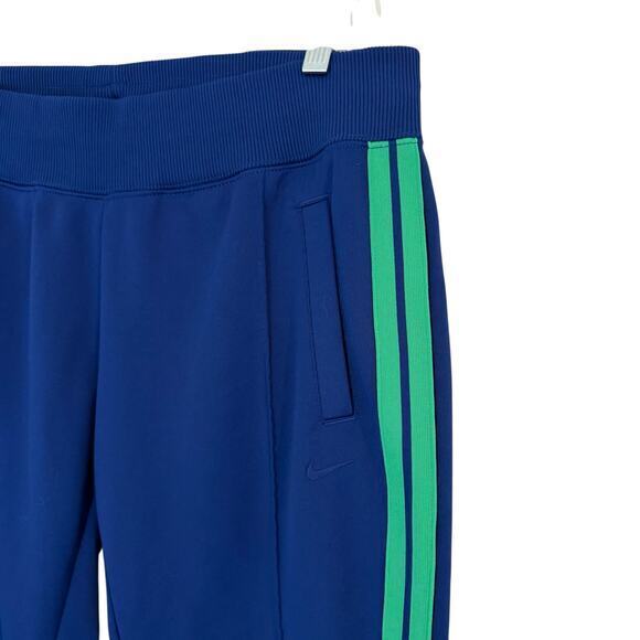 Y2K Revival Retro Nike The Athletic Dept Blue/Green Striped Track Pants Size M - Picture 2 of 8